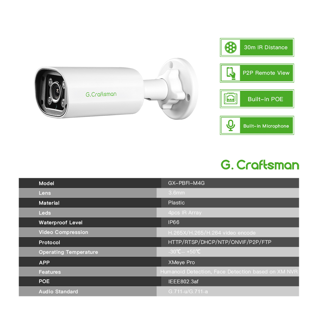 C GC PB 4MP POE IP Camera,Buil - Home Security Camera 评论和价格