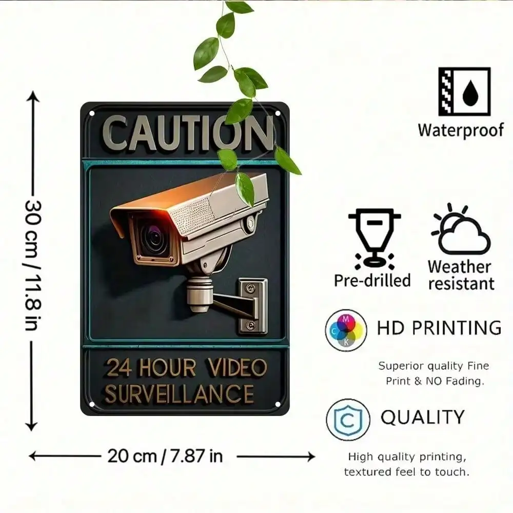 Retro Security Camera Sign Vin - Home Security Bars 评论和价格