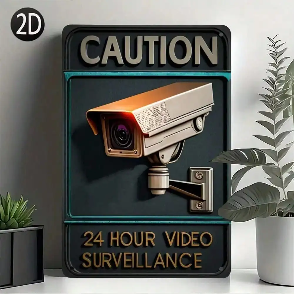 Retro Security Camera Sign Vin - Home Security Bars 评论和价格