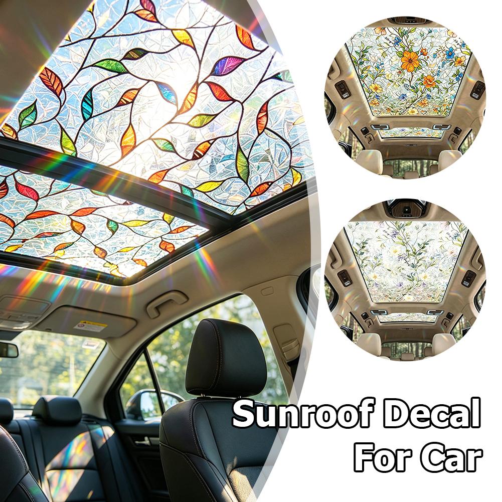 Floral Stained Glass Car Sunro - Home Security For Windows 评论和价格