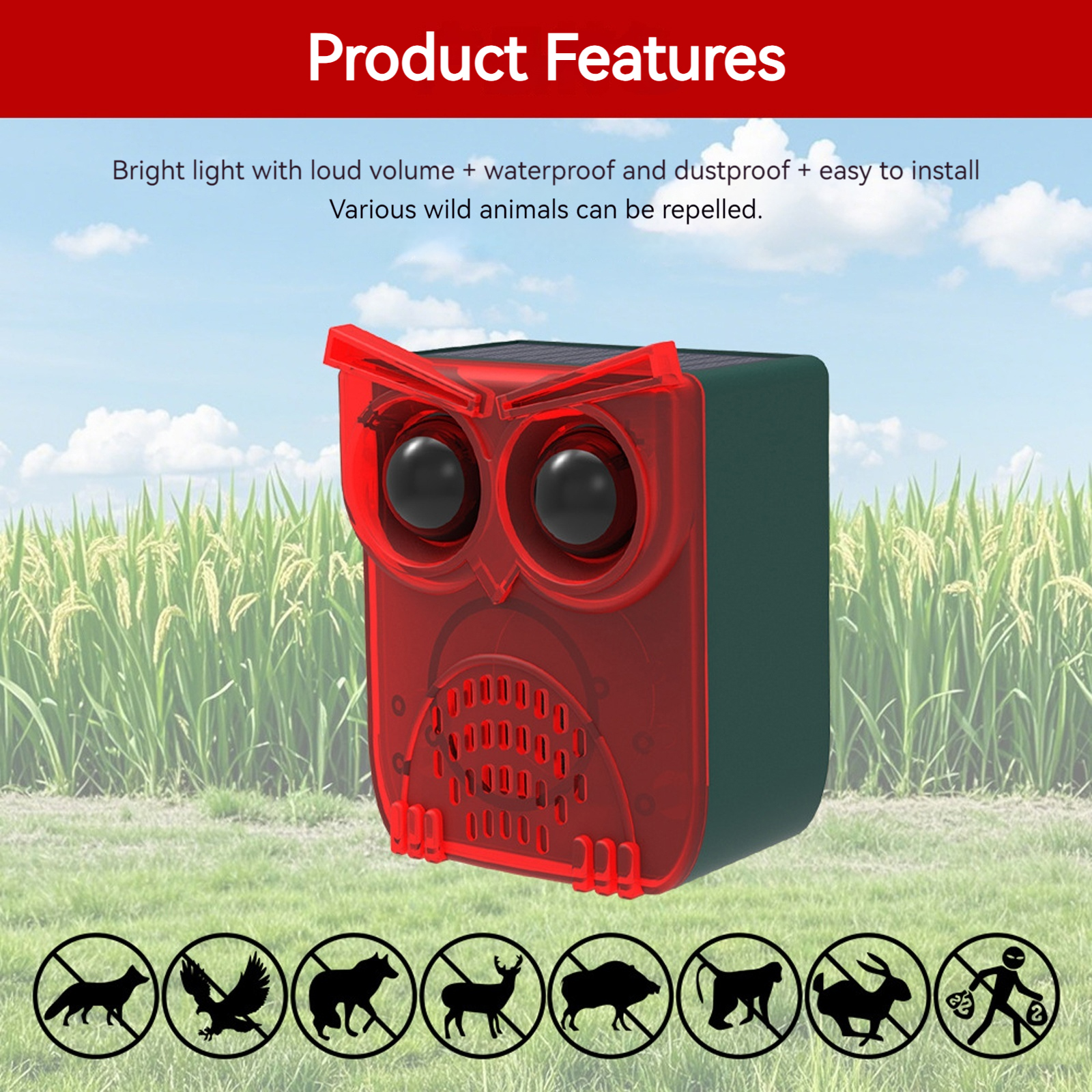 Solar Outdoor Motion Sensor Al - Barking Dog Alarm 评论和价格