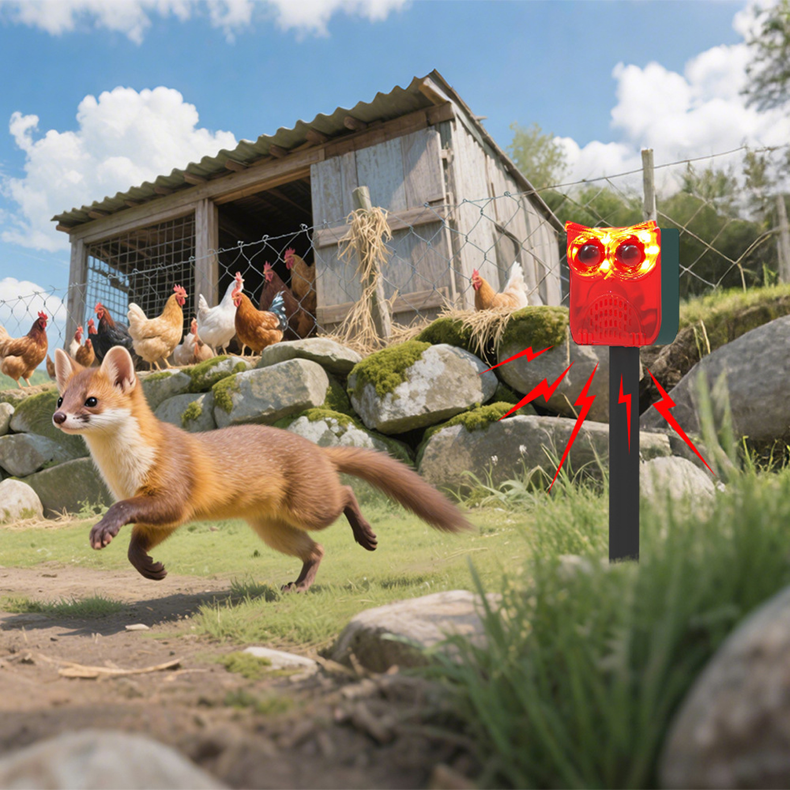 Solar Outdoor Motion Sensor Al - Barking Dog Alarm 评论和价格