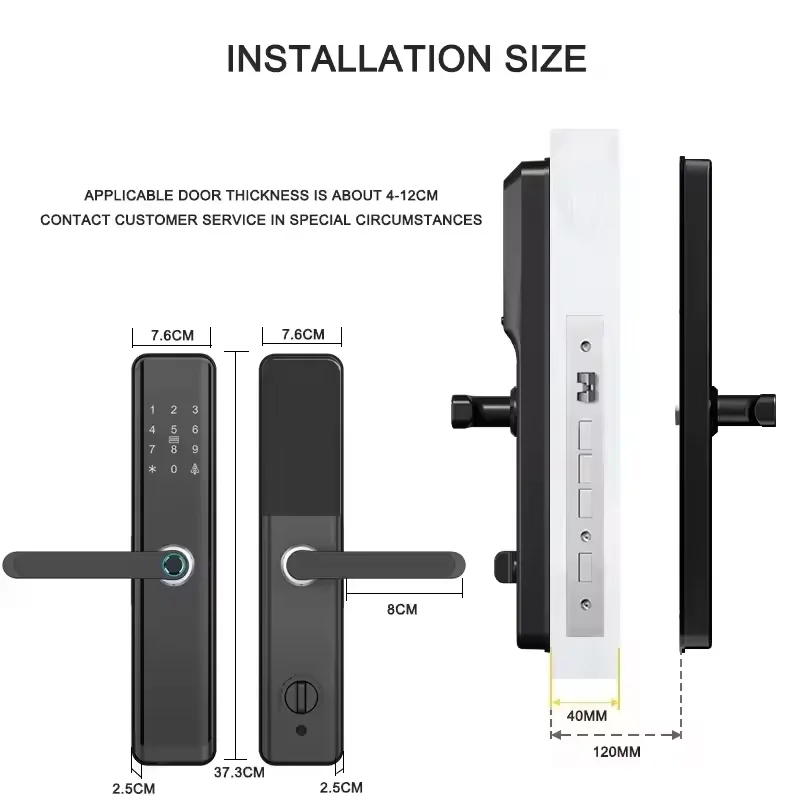 Rfid Fingerprint Handle Smart  - Home Security Battery Replacement 评论和价格