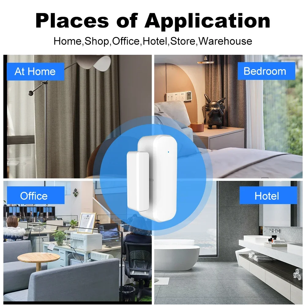 ZigBee Door Window Sensor Wire - Home Security Systems Wireless 评论和价格