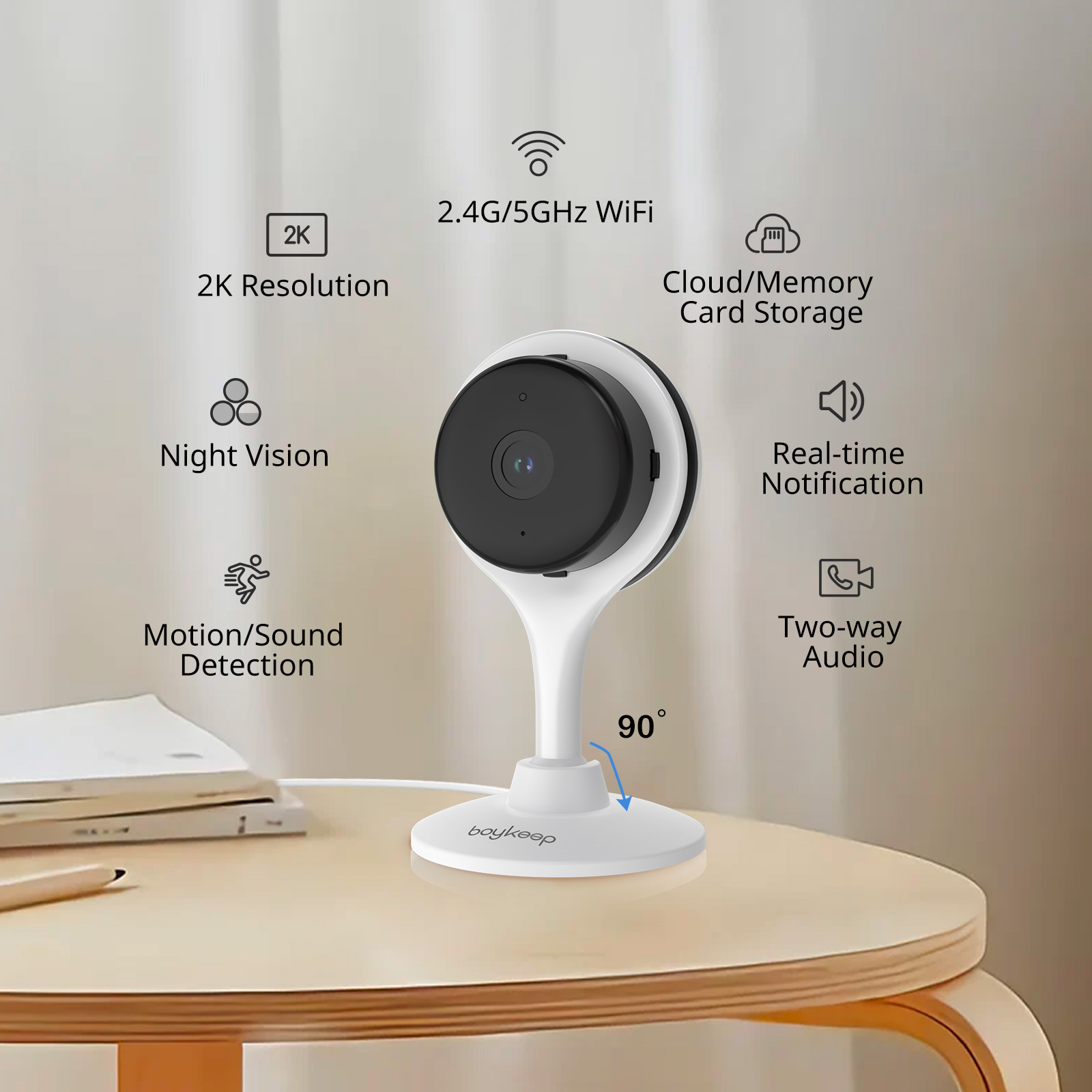 BoyKeep Surveillance Camera 3M - Home Security Camera Xiaomi 评论和价格