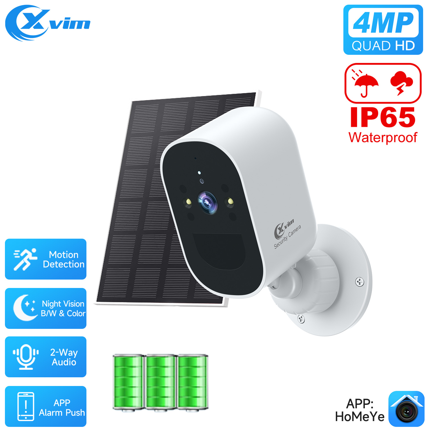 XVIM 1080P Solar Security Came - Home Security Camera Xiaomi 评论和价格